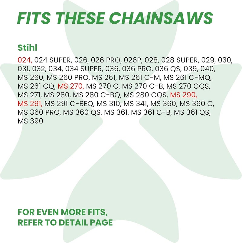 Byane Carbide Chainsaw Chain 18 Inch, .325 Pitch, 063" Gauge, 74 Drive Links, Low Kickback, Fits Stihl 024, MS270, MS 271 Farm Boss, MS 290, MS291, MS311 and More - Image 4